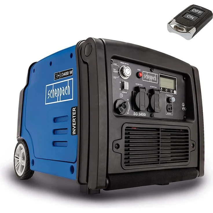 Scheppach Inverter Stromerzeuger SG3400i 3400 W 4-Takt Benzinmotor Fernsteuerung – Bild 1