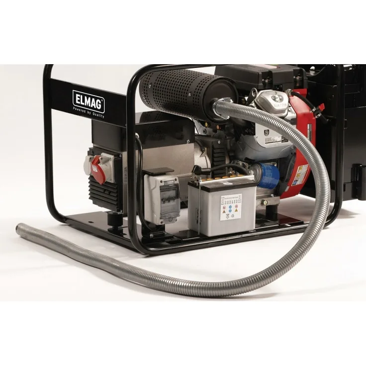 Elmag Abgasrohr Edelstahl flexibel, 2 m inkl. Anschluß ID25/AD28mmfür Inverter Modelle inkl. Anschweißmuffe und Klemmschelle sowie Montage!