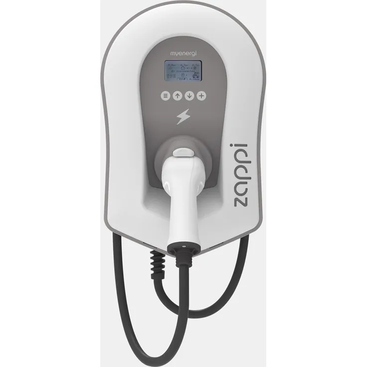 myenergi zappi Wallbox V2.1 (bis 22 kW) mit 6,5 m Ladekabel Typ 2 Stecker weiß