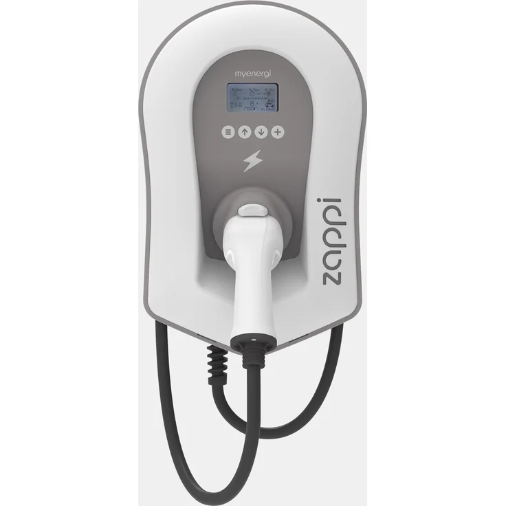 myenergi zappi Wallbox V2.1 (bis 22 kW) mit 6,5 m Ladekabel Typ 2 Stecker weiß – Bild 1
