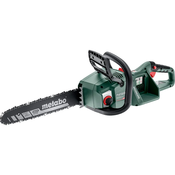 Metabo Akku Kettensäge MS 36-18 LTX BL 40 (2x 18 Volt, Li-Ion, 40 cm Schwert, wartungsfreier bürstenloser Motor, automatische Kettenschmierung) ohne Akku und Ladegerät, im Karton – Bild 3