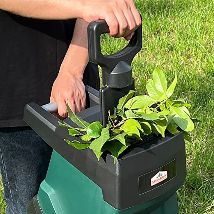 Gardebruk Messerhäcksler 2400W elektrisch max. 45mm Aststärke 2x 50L Beutel Gartenhäcksler Häcksler Schredder – Bild 5
