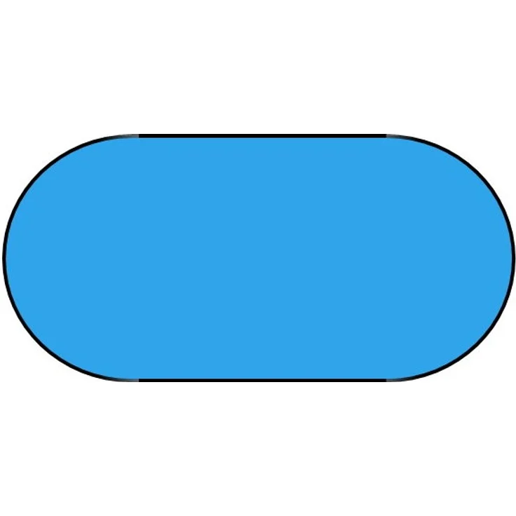 Poolfolie Ovalform in Standard Blau mit Einhängebiese