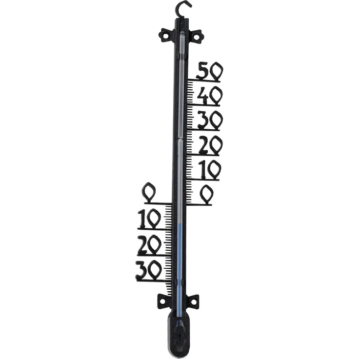 AXENTIA Außenthermometer, Kunststoff, schwarz, 25 cm