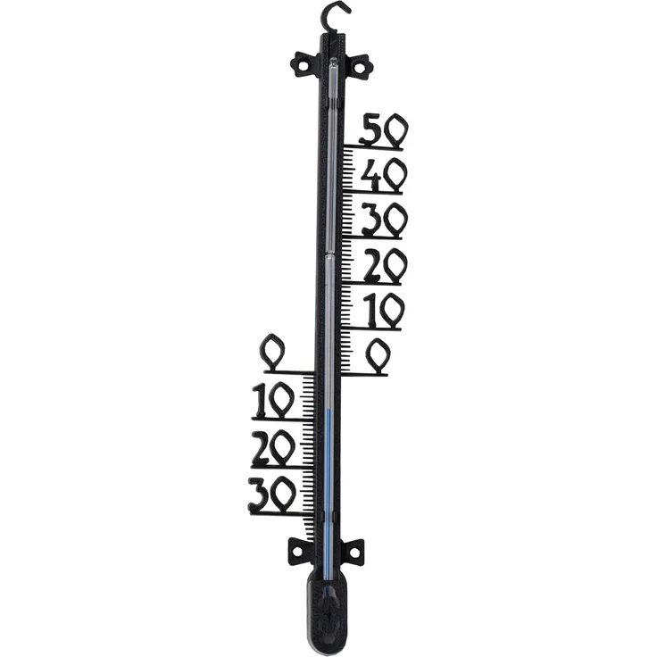 AXENTIA Außenthermometer, Kunststoff, schwarz, 25 cm – Bild 1
