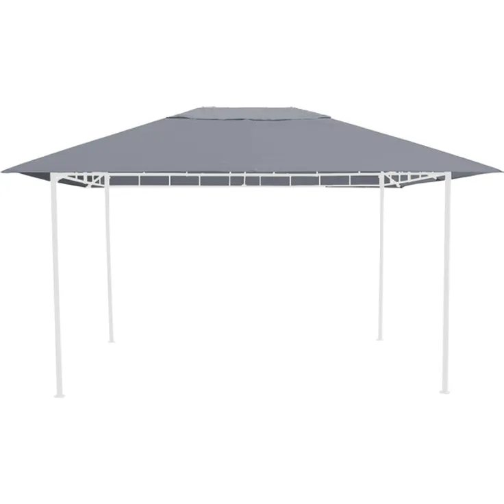 Grasekamp Ersatzdach 3x4m Grau zu Gartenpavillon Antik Pavillon Partyzelt Grau