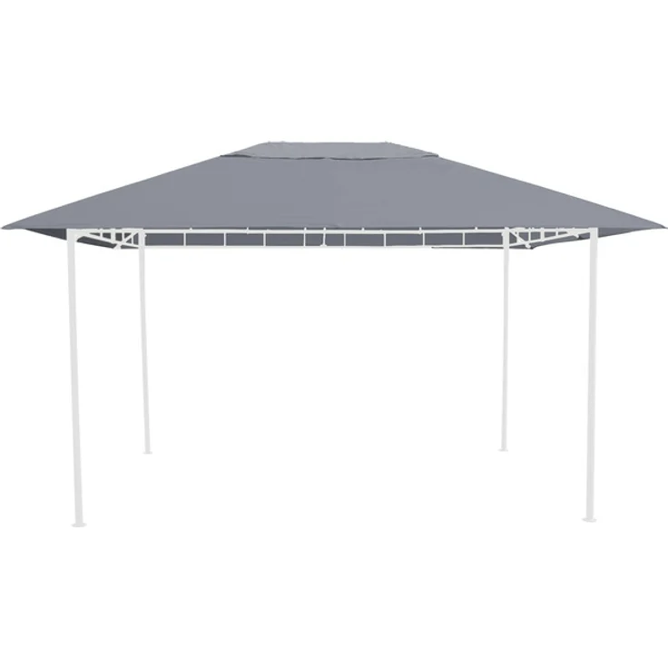 Grasekamp Ersatzdach 3x4m Grau zu Gartenpavillon Antik Pavillon Partyzelt Grau