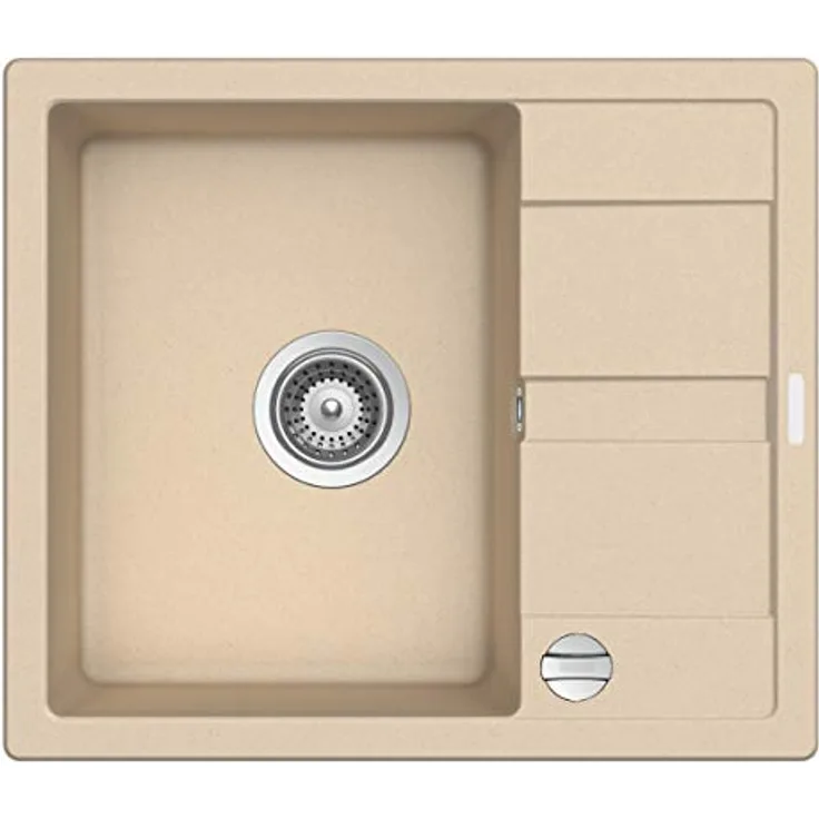 Granitspüle Victory S580.80 - Creme, ab 45er Unterschrank, 580 x 500 mm
