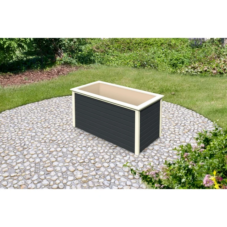 Karibu Hochbeet 2 anthrazit, 173x82x89 cm, 835 Liter – Bild 2