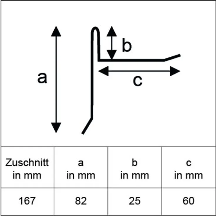 Sarei Windleiste 2000 x 167 mm anthrazit