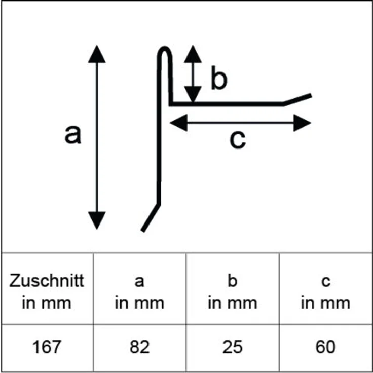 Sarei Windleiste 2000 x 167 mm anthrazit – Bild 1