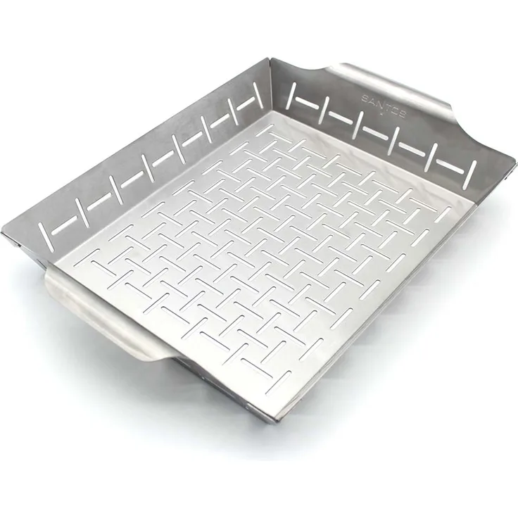 SANTOS Gemüsekorb L / Grillpfanne Edelstahl, 35 x 24,2 cm