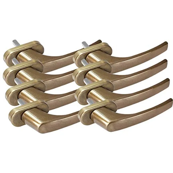8 x Alu Fenstergriff in Gold F4 - Stiftlänge 40mm
