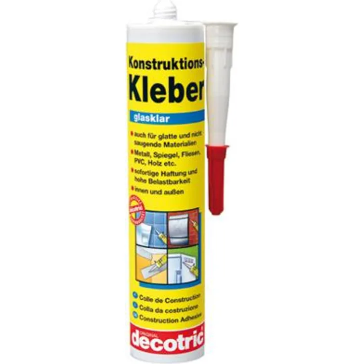 decotric Konstruktions-Kleber glasklar, 290 ml