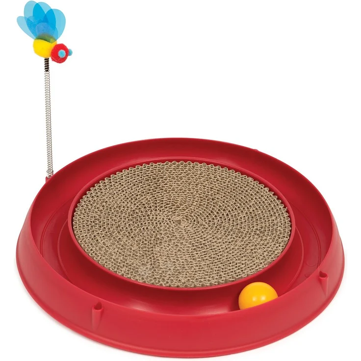 Catit Play 3in1 Circuit Ball Spielzeug mit Kratzmatte