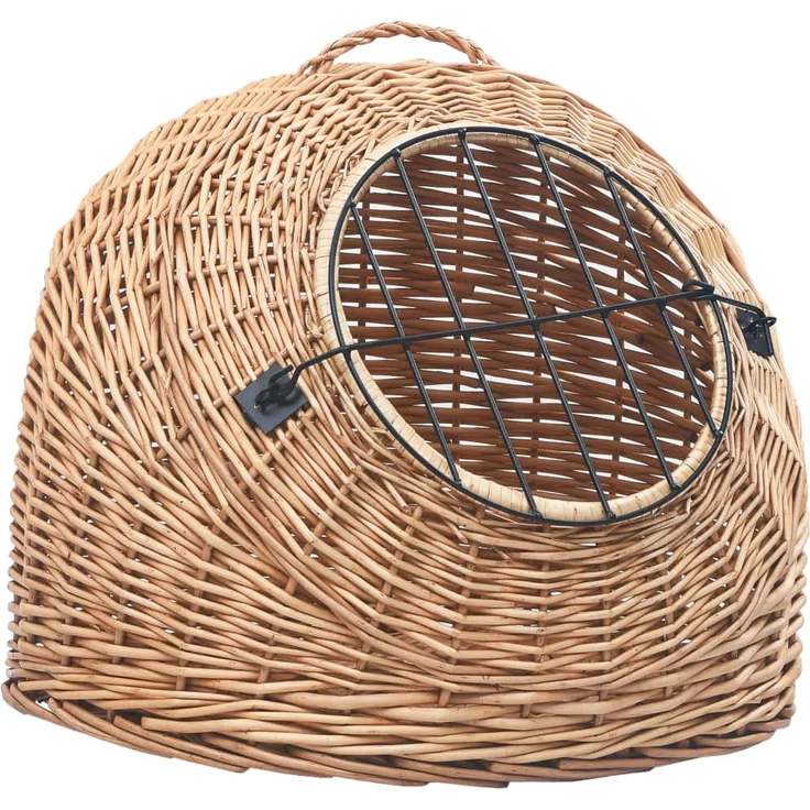 vidaXL Katzen-Transportkorb 60x45x45 cm Natürliche Weide – Bild 3