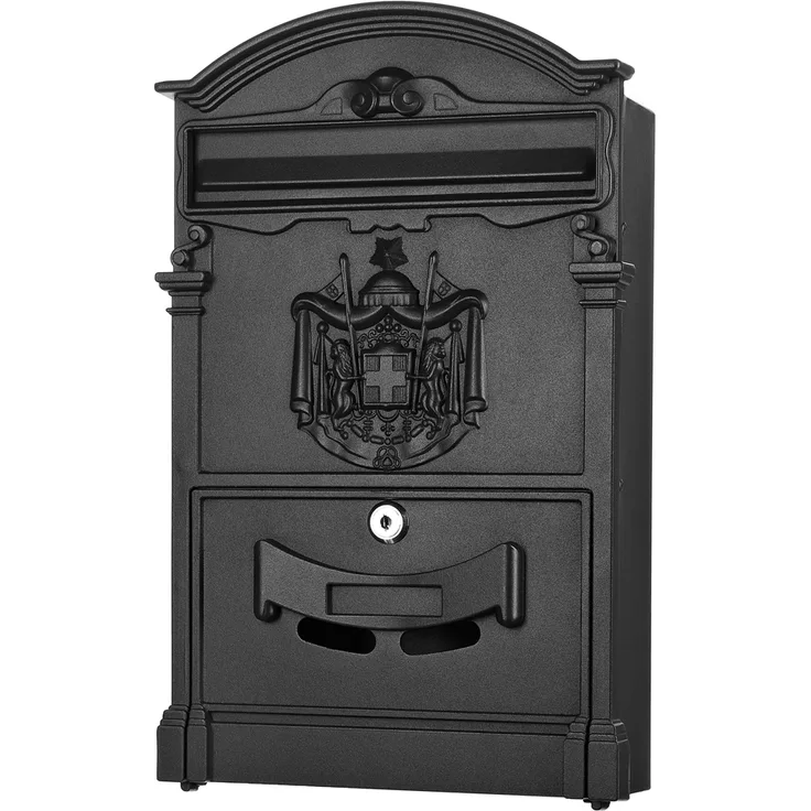 Briefkasten Antik Wandbriefkasten Briefkastenanlage Mailbox Letterbox Schwarz