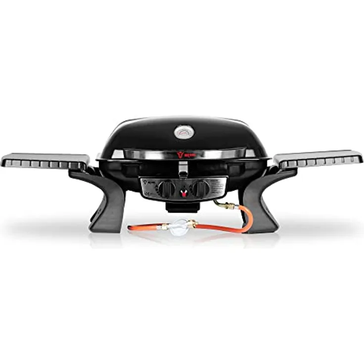 BBQ-Toro Tragbarer Tisch Gasgrill 2 Brenner, Tischgasgrill für Balkon