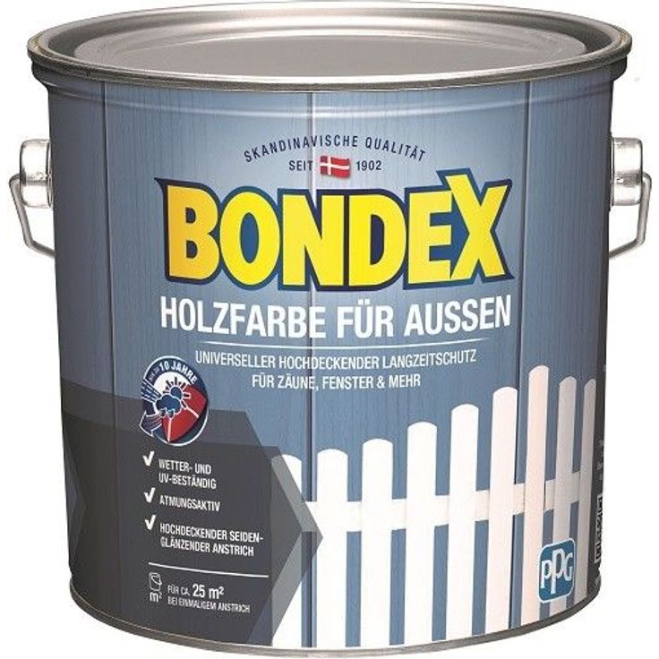 Bondex Holzfarbe für Außen anthrazit 2,5 l atmungsaktive und hochdeckender Langzeitschutz für alle Hölzer im Außenbereich Wetter- und UV-beständig witterungsbeständig