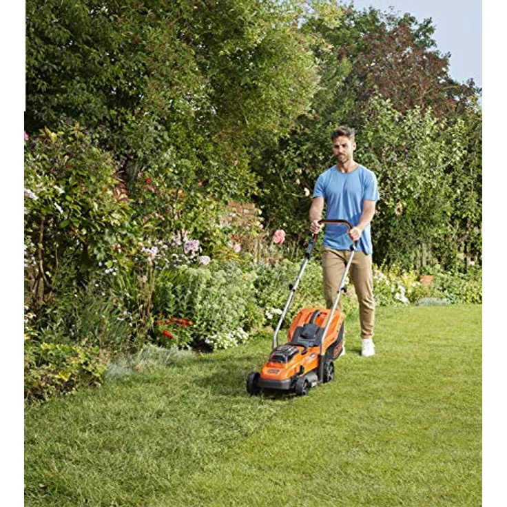 Black+Decker 2x18V Akku-Rasenmähe (2x 2.5Ah Akku, 33 cm Schnittbreite, für mittlere Rasenflächen bis 250 m², 5-fache Höhenverstellung, inkl. 2 Akkus, Ladegerät) - BCMW3318L2-QW – Bild 4