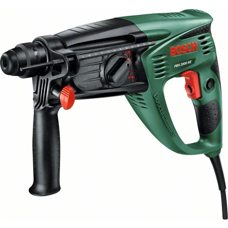 Bosch Bohrhammer PBH 2800 RE (Flachmeißel, Tiefenanschlag, Zusatzhandgriff, Koffer (720 W, Bohr-Ø Beton 26 mm)) – Bild 1