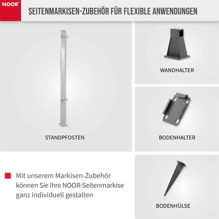 Bodenhalterung Adapter für Seitenmarkise Exklusiv – Bild 4
