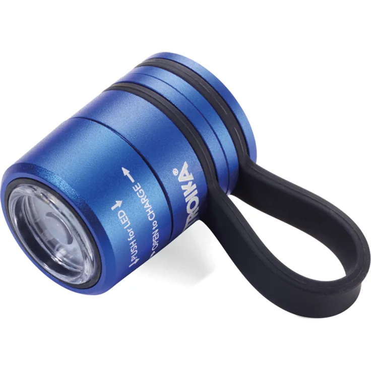 Troika Taschenlampe - Sport- und Sicherheitslicht, 3 Leuchtfunktionen, aufladbar blau-schwarz