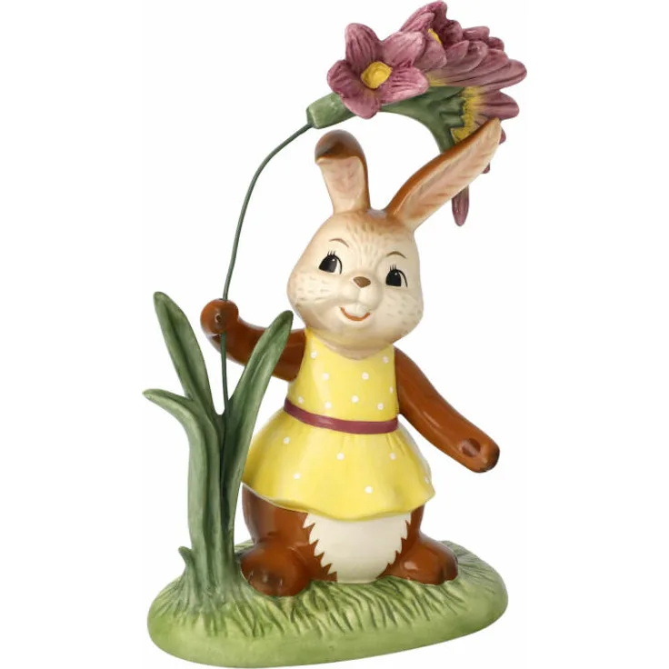 Goebel Figur Hasenmädchen - In voller Blüte, Hase, Osterhasen, Osterdeko, Ostern, Steingut, 17.5 cm, 66845021