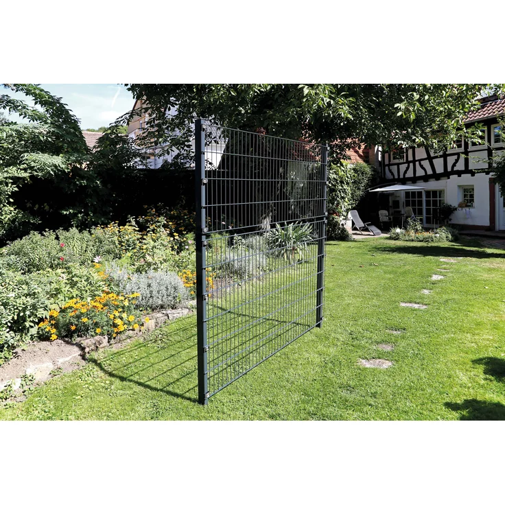 Alberts Zaunerhöhung Erhard | zur einfachen Erhöhung eines vorhandenen Doppelstabmattenzaunes | grün | Höhe 800 mm | für Pfosten 60 x 40 mm 
(672690) – Bild 6