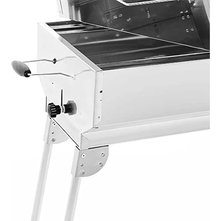 Mangal Edelstahl President rostfrei Schaschlik Grill mit Grillrost und Ablage – Bild 6