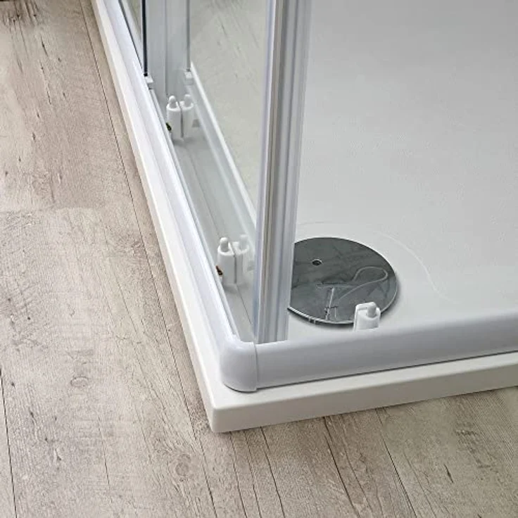Quadratische Duschkabine 80 X 80 Mit Weissen Profilen Venere – Bild 4