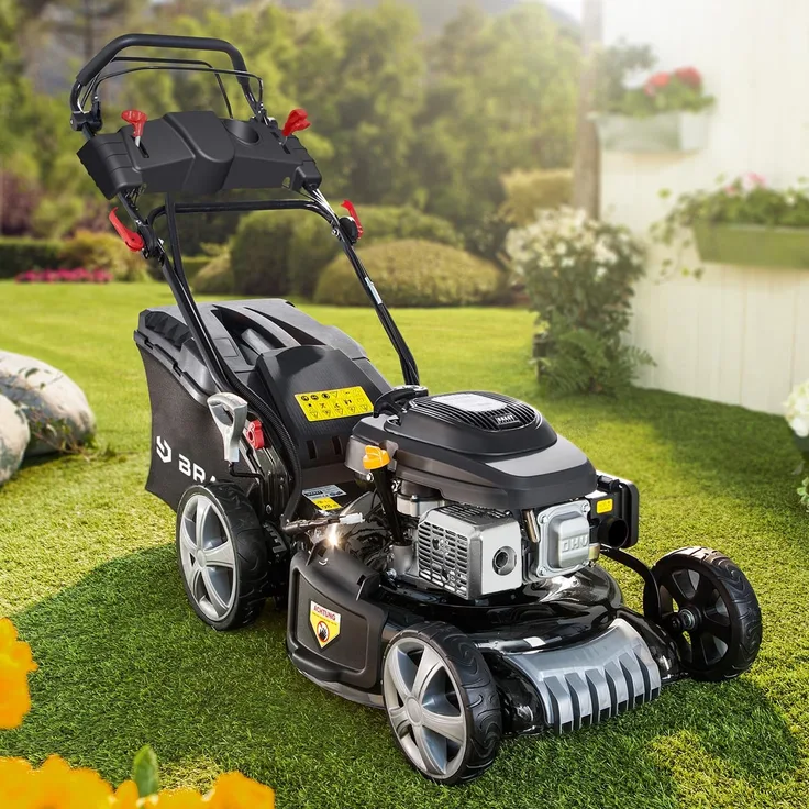 BRAST Rasenmäher Benzin 3,5kW(4,76PS) mit variablen Antrieb Elektrostart 46cm Schnittbreite TÜV - ESTART Speed - Preisvergleich