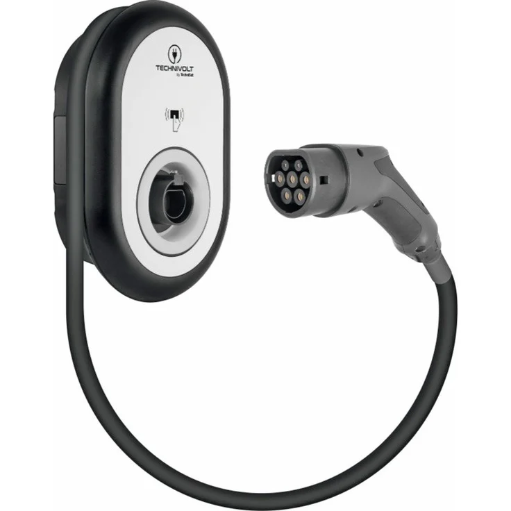 TECHNIVOLT 101 (Wallbox, Ladestation für Zuhause, für Elektroautos oder Plug-in-Hybride, 11 kW, Ladekabel montiert) schwarz – Bild 3