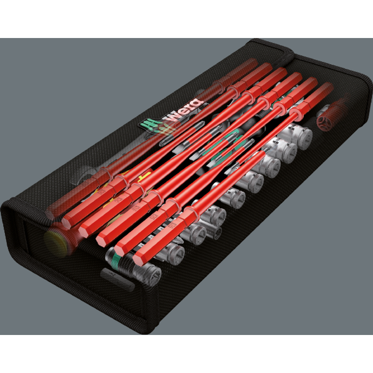 Wera Kraftform Kompakt W1 Wartung Werkzeugset 35-teilig Montageset mit robuster Tasche schwarz 05135926001 geringes Gewicht und Volumen – Bild 5