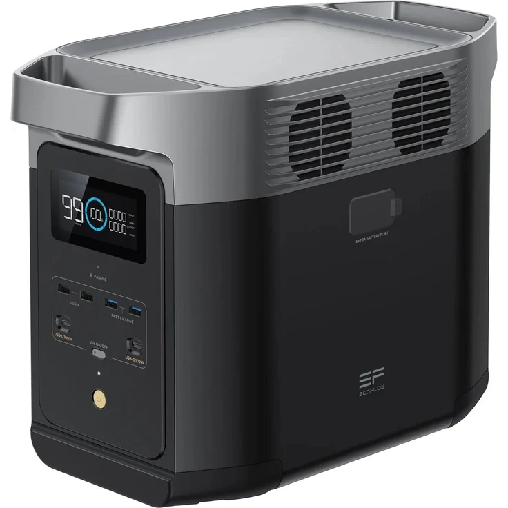 EcoFlow DELTA 2 Powerstation 1024 Wh für mobile Stromversorgung Energiestation 2400 Watt 400 x 211 x 281 mm Elektrostart – Bild 2