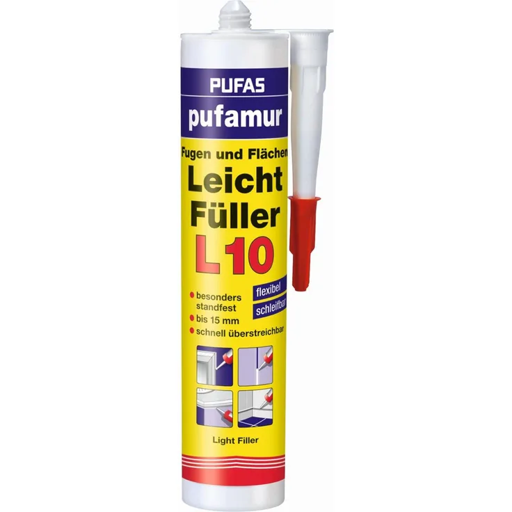 Pufas Pufamur Fugen und Flächen Leichtfüller L10 hervorragend geeignet zum Ausfüllen von Fugen, Rissen und Löchern 310g