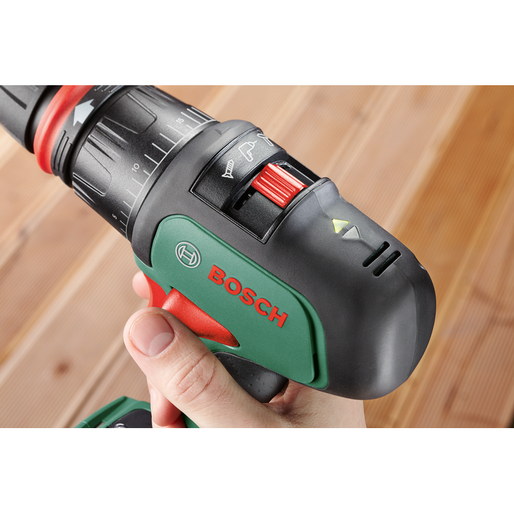 Bosch Advanced Impact 18 06039B510A Power for All 18V Akku-Schlagbohrschrauber 1 x 2,5 Ah mit Akku mit Ladegerät mit Tragekoffer mit 3 Aufsätzen – Bild 5