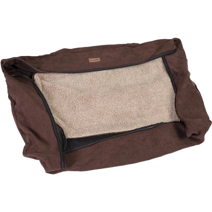 Bruno Hundebett Ersatzbezug | waschbar | rutschfest | atmungsaktiv | Größe L (100 x 17 x 70 cm) Beige – Bild 1