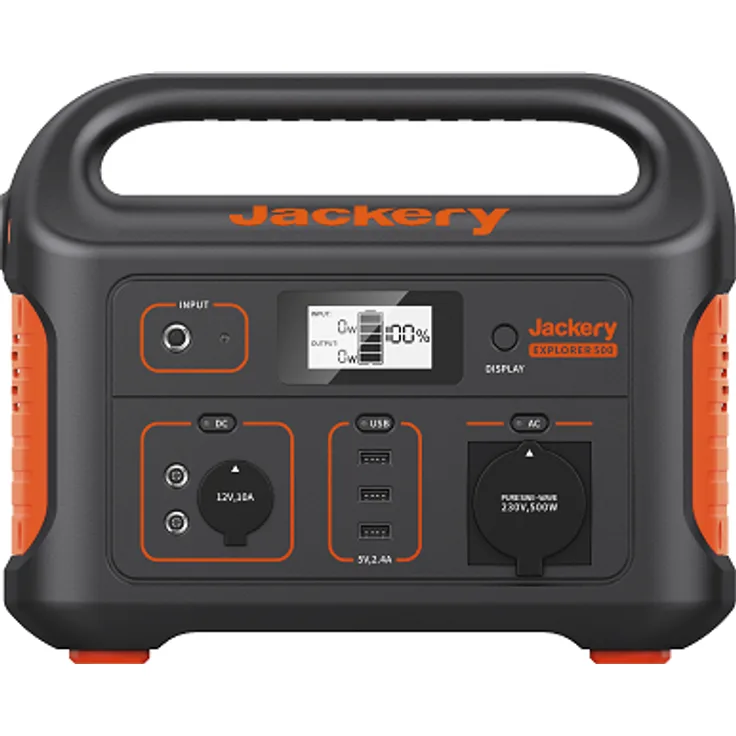 Jackery Tragbare Powerstation Explorer 500, 518 Wh Solargenerator Dauerleistung: 500 W Maximalleistung: 1000 W 230 V, 12 V