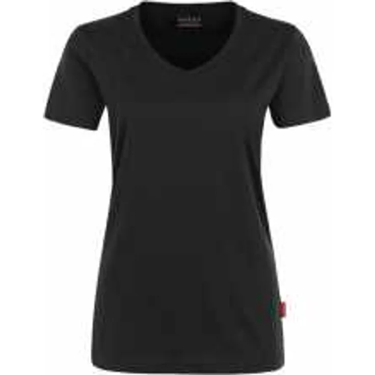 HAKRO Damen V-Shirt Mikralinar 181, anthrazit, XL