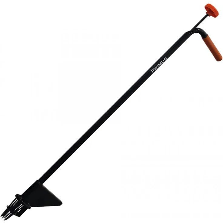 Garten PRIMUS Unkrautbutler-Unkrautstecher, schwarz-orange zum Entfernen von Unkraut mit der Wurzel, aus Eisen, 1 Stück (02100)