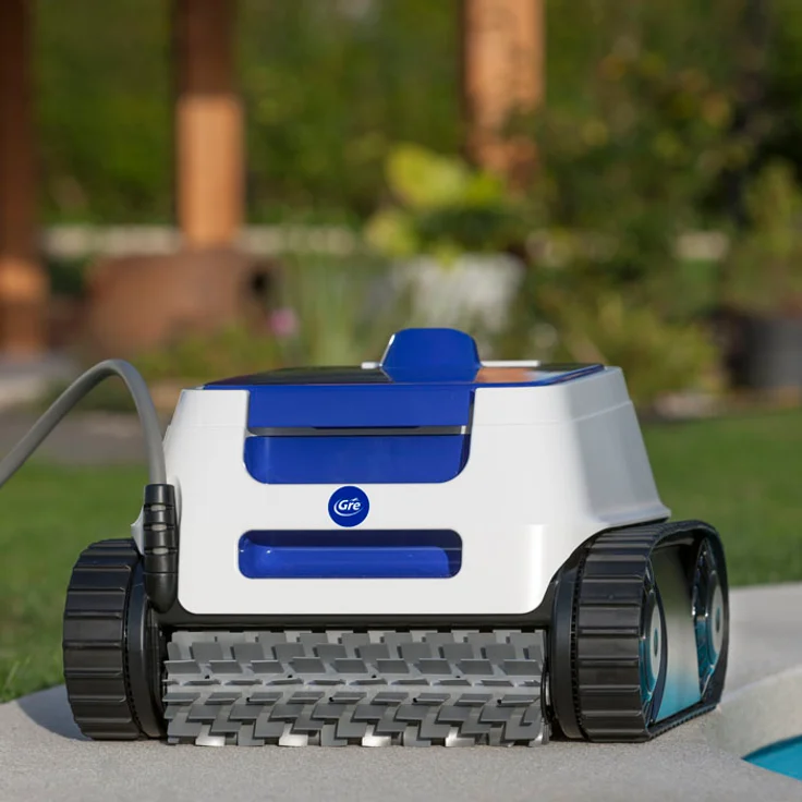 Pool robot GRE ER-230 8,9 kg, 2 h Laufzeit, 3 l Fangkorbvolumen, 15 m Kabellänge, für Pools bis 36 m² Poolboden, Wasserlinie, Poolwände – Bild 4