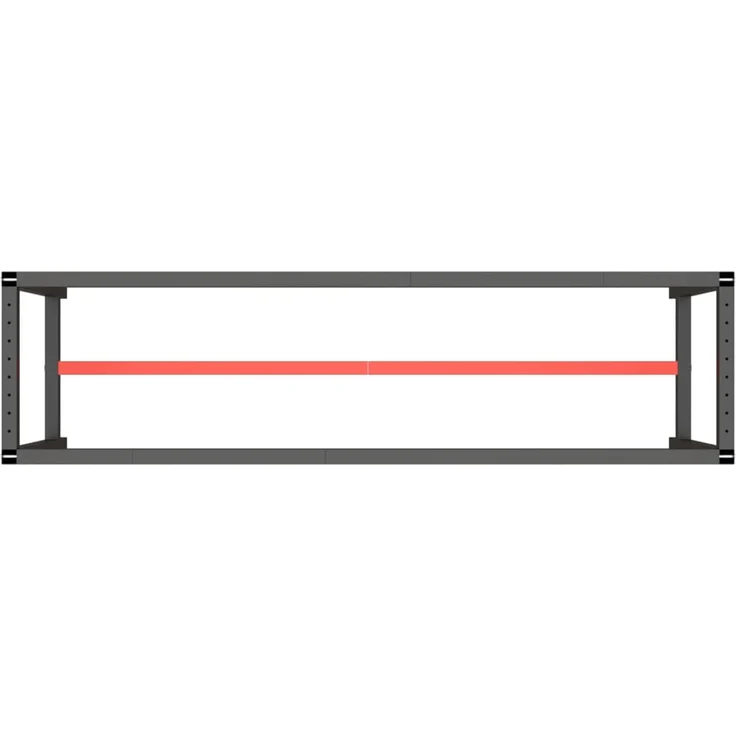 Werkbankgestell Mattschwarz und Mattrot 190x50x79 cm Metall – Bild 5