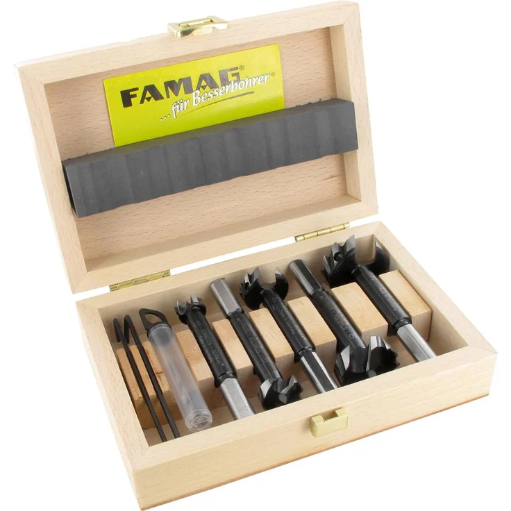 FAMAG Bormax 2.0 prima Staketenbohrersatz 5-teilig WS D=15,20,25,30,35mm im Holzkasten – Bild 2