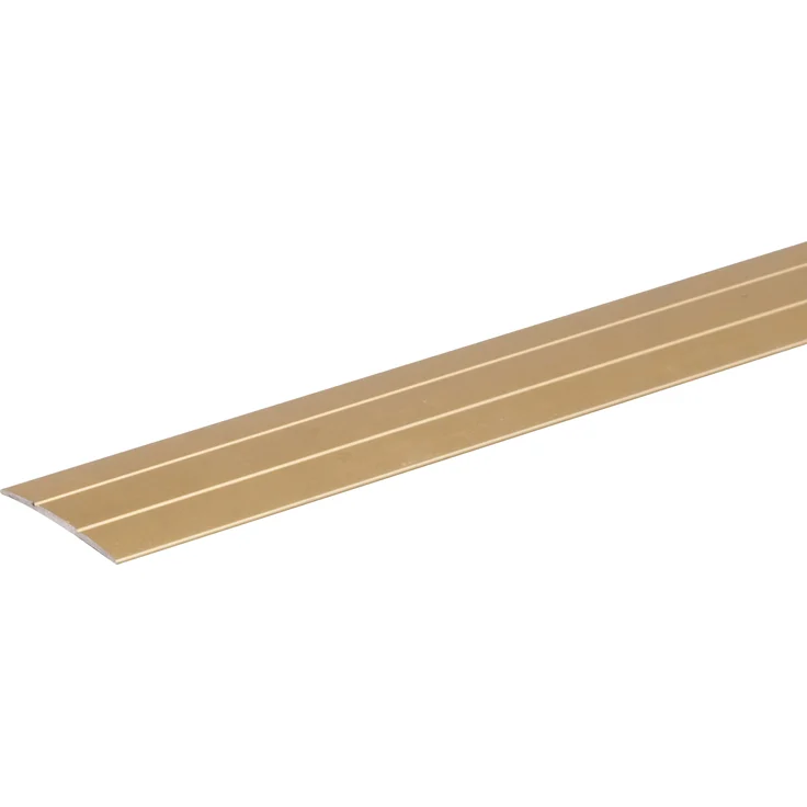 Alberts Übergangsprofil | selbstklebend, mit zwei Rillen | Aluminium, goldfarbig eloxiert | 900 x 38 mm 
(484484) – Bild 2