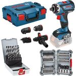 Bosch Professional Akku-Bohrschrauber GSR 18 V-60 FC 4 Vorsätze + Bohrersatz + Bitset