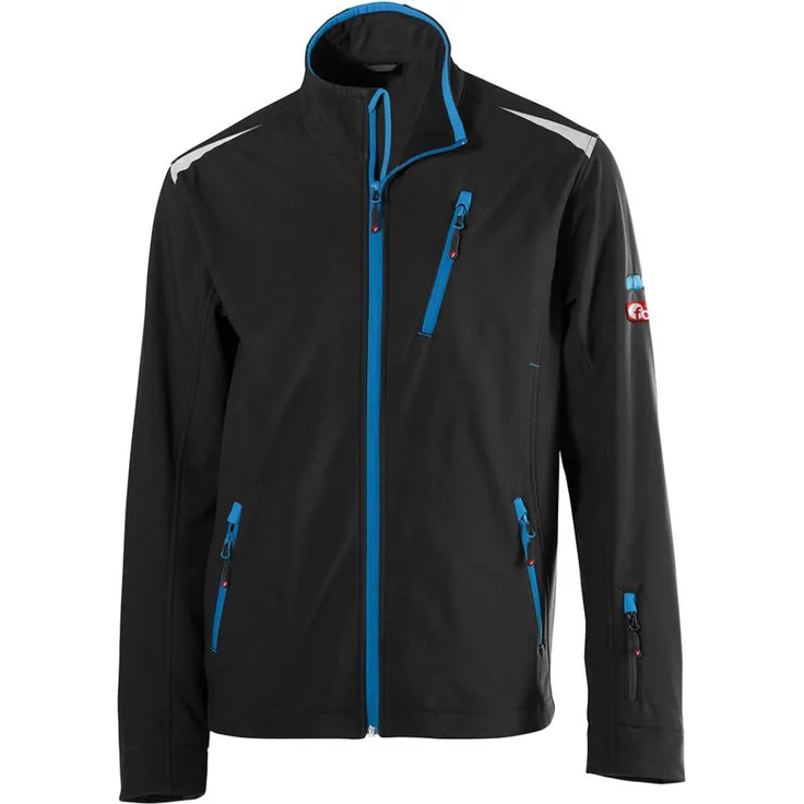 FORTIS Herren Jacke 24, schwarz/türkis, Gr. S