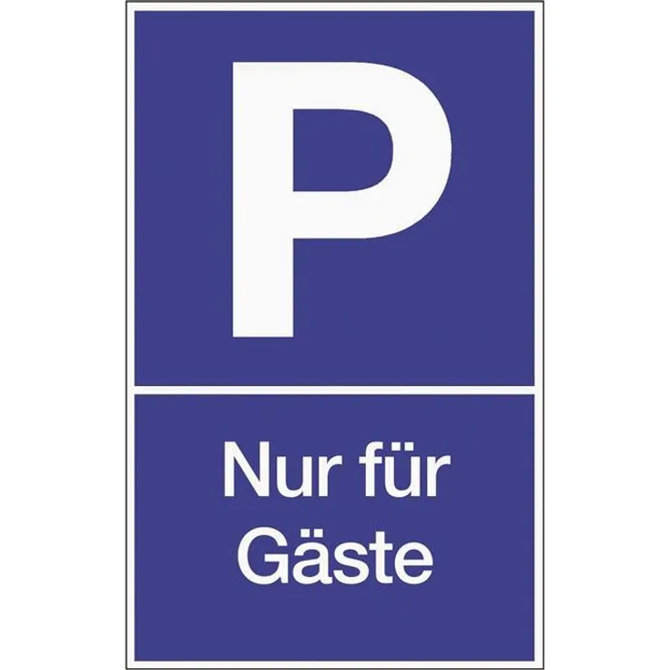Parkplatzbeschilderung Parken f.Gäste L250xB400mm Ku.blau-weiß ''