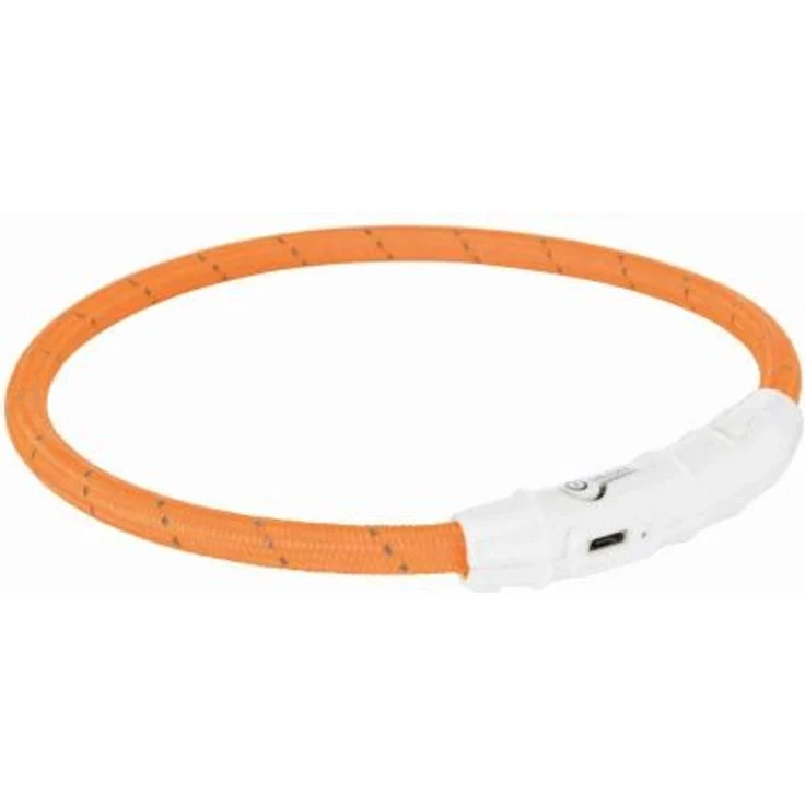 Trixie Flash Leuchtring USB orange L-XL: 65 cm/ø 7 mm