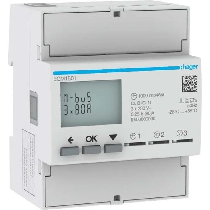HAGER Energiezähler 1phasig ECM180T